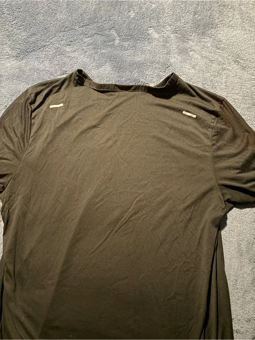 Nike Black Short-Sleeve Athletic Tee with Reflective Swoosh
